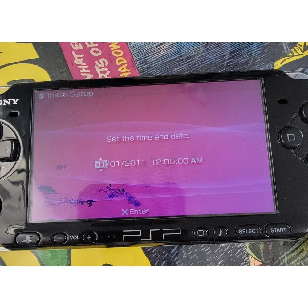 SONY PSP 3001 PlayStation Portable Black Console & Charger (For Parts or Repair)